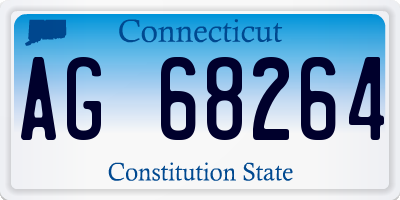 CT license plate AG68264
