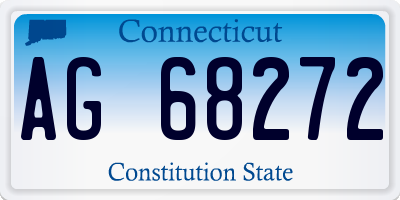 CT license plate AG68272