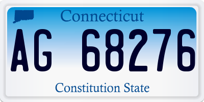 CT license plate AG68276