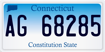 CT license plate AG68285