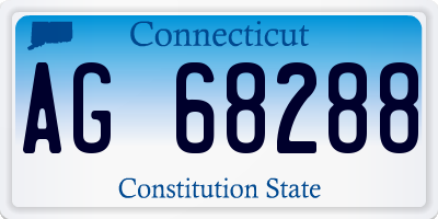 CT license plate AG68288