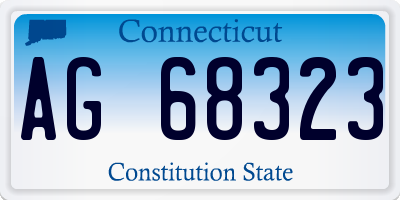 CT license plate AG68323