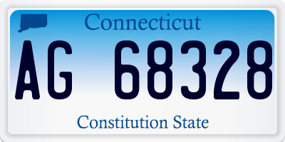 CT license plate AG68328