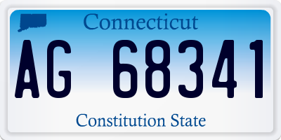 CT license plate AG68341