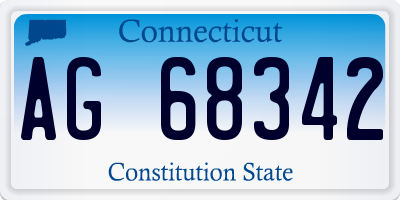 CT license plate AG68342