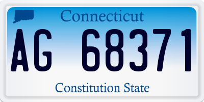 CT license plate AG68371