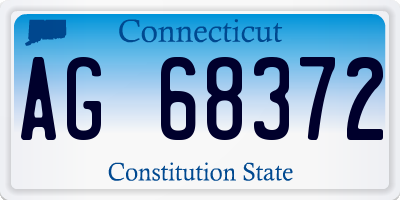 CT license plate AG68372