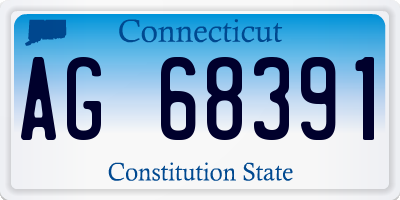 CT license plate AG68391