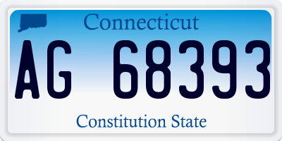CT license plate AG68393