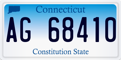 CT license plate AG68410