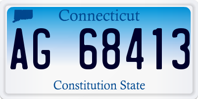 CT license plate AG68413