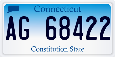 CT license plate AG68422