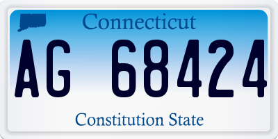 CT license plate AG68424