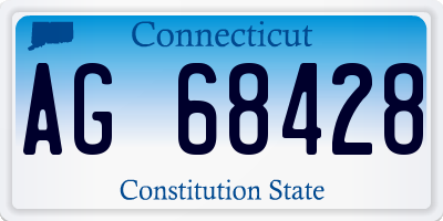 CT license plate AG68428