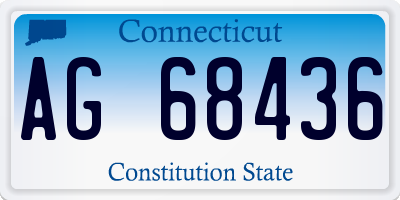CT license plate AG68436