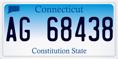 CT license plate AG68438