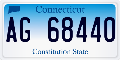 CT license plate AG68440