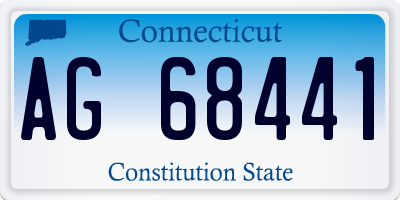 CT license plate AG68441
