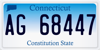 CT license plate AG68447
