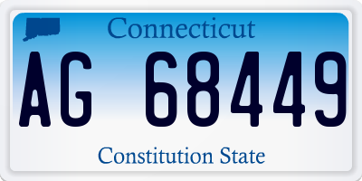 CT license plate AG68449
