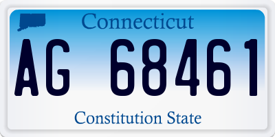 CT license plate AG68461