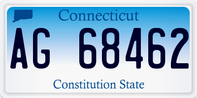 CT license plate AG68462