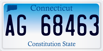 CT license plate AG68463