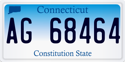 CT license plate AG68464