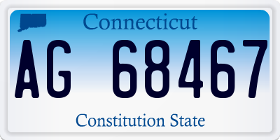 CT license plate AG68467