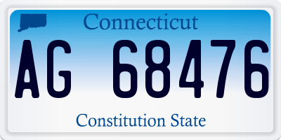 CT license plate AG68476