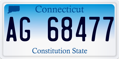CT license plate AG68477
