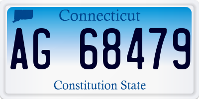 CT license plate AG68479