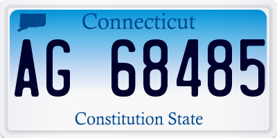 CT license plate AG68485