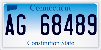 CT license plate AG68489
