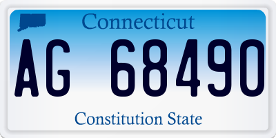 CT license plate AG68490