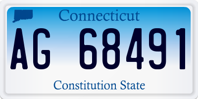 CT license plate AG68491