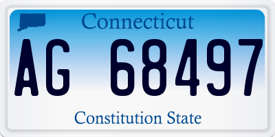 CT license plate AG68497