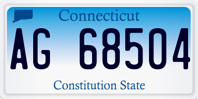 CT license plate AG68504