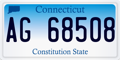 CT license plate AG68508
