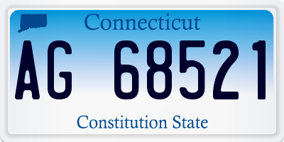 CT license plate AG68521