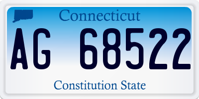 CT license plate AG68522