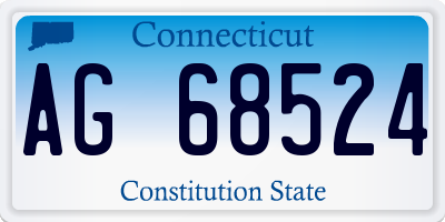 CT license plate AG68524