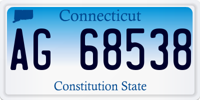 CT license plate AG68538