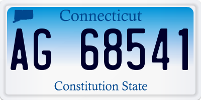 CT license plate AG68541