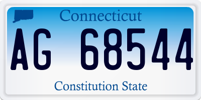 CT license plate AG68544
