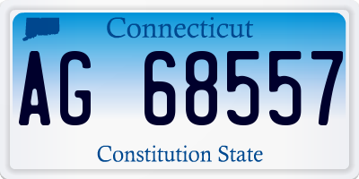 CT license plate AG68557