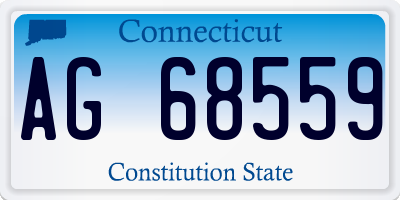 CT license plate AG68559