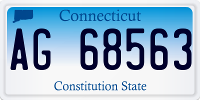 CT license plate AG68563