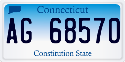 CT license plate AG68570