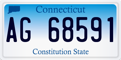 CT license plate AG68591